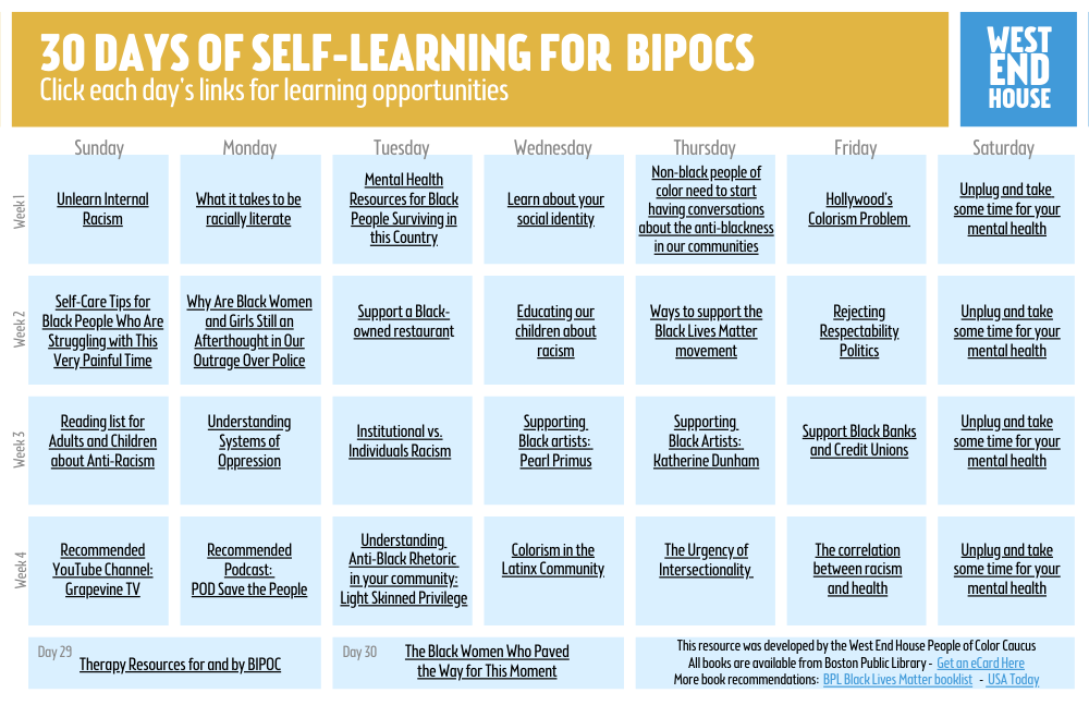 30 Days of Self-Learning for BIPOCS