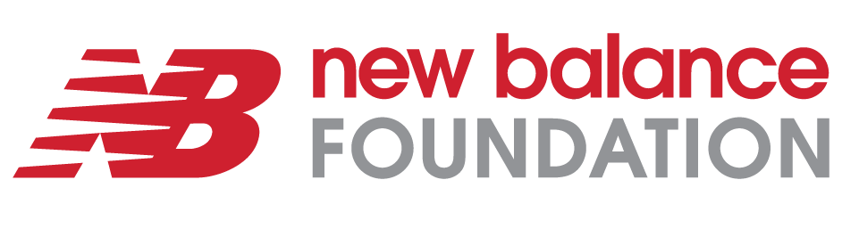 Red and gray New Balance Foundation logo